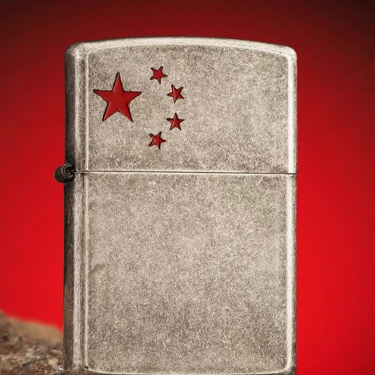 ZIPPO打火机-盔甲机古银五角星送礼送男朋友长辈正品礼物DY9912SK