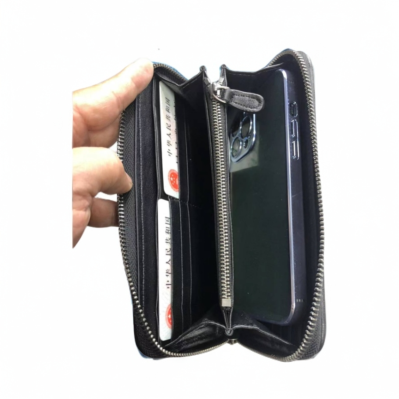 B.Z/邦尊 新款真皮钱包男女青年休闲头层小羊皮手工编织大容量