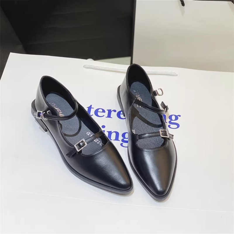 【断码清仓】时尚休闲女士玛丽珍粗跟平底低跟舒适软底高跟鞋087103