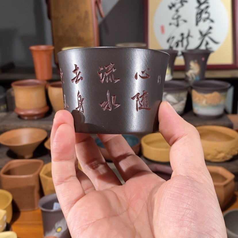 【闪购商品】紫砂茶杯爱*鱼