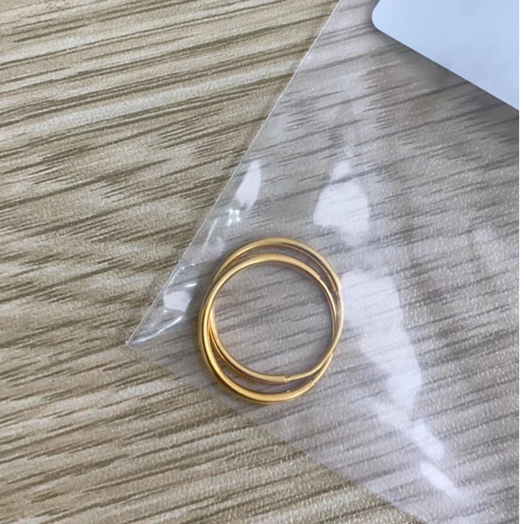 足金999 素圈耳圈