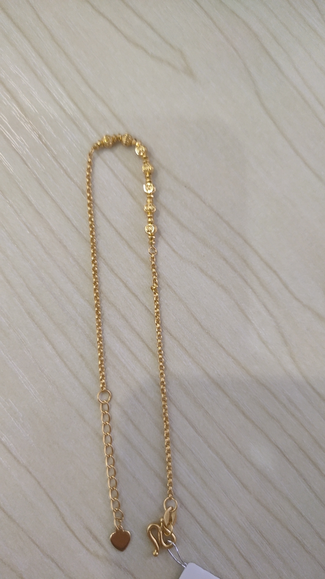 足金999 车花蹦迪珠手链
