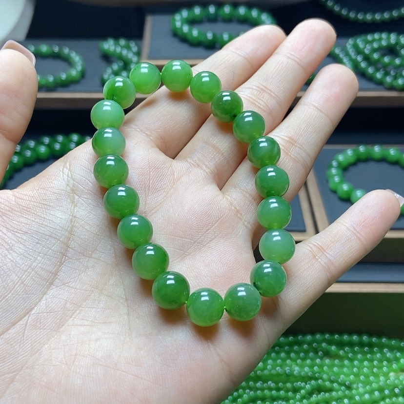【闪购商品】和田玉（碧玉）手链未镶嵌卡10