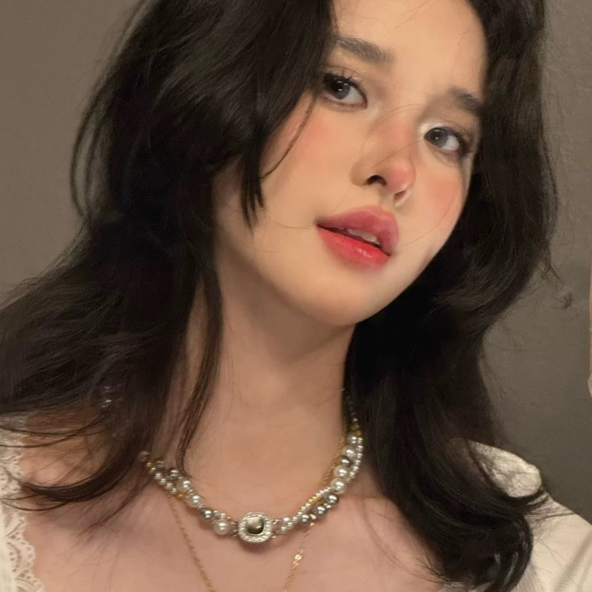 合金项链 【steph】项链女轻奢小众彩色贝母扣一款两戴双层