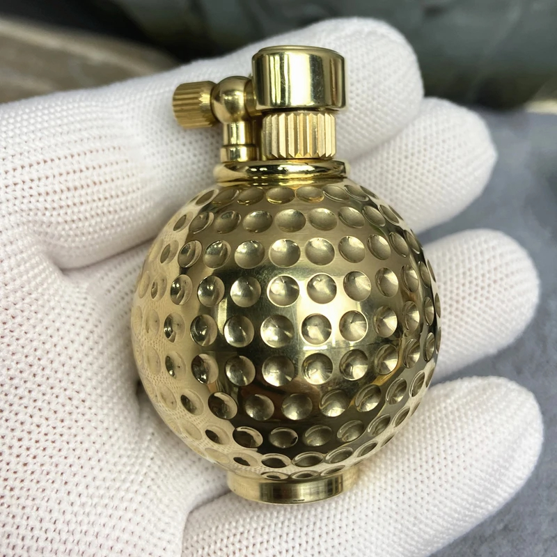 好运达高尔夫圆球老式小地雷古董异形抬臂煤油打火机全铜手工高档