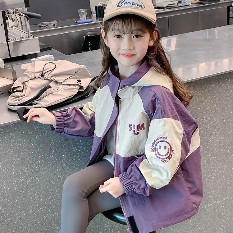 女童外套春秋款2025新款韩系春装儿童薄款冲锋衣洋气宝宝夹克上衣