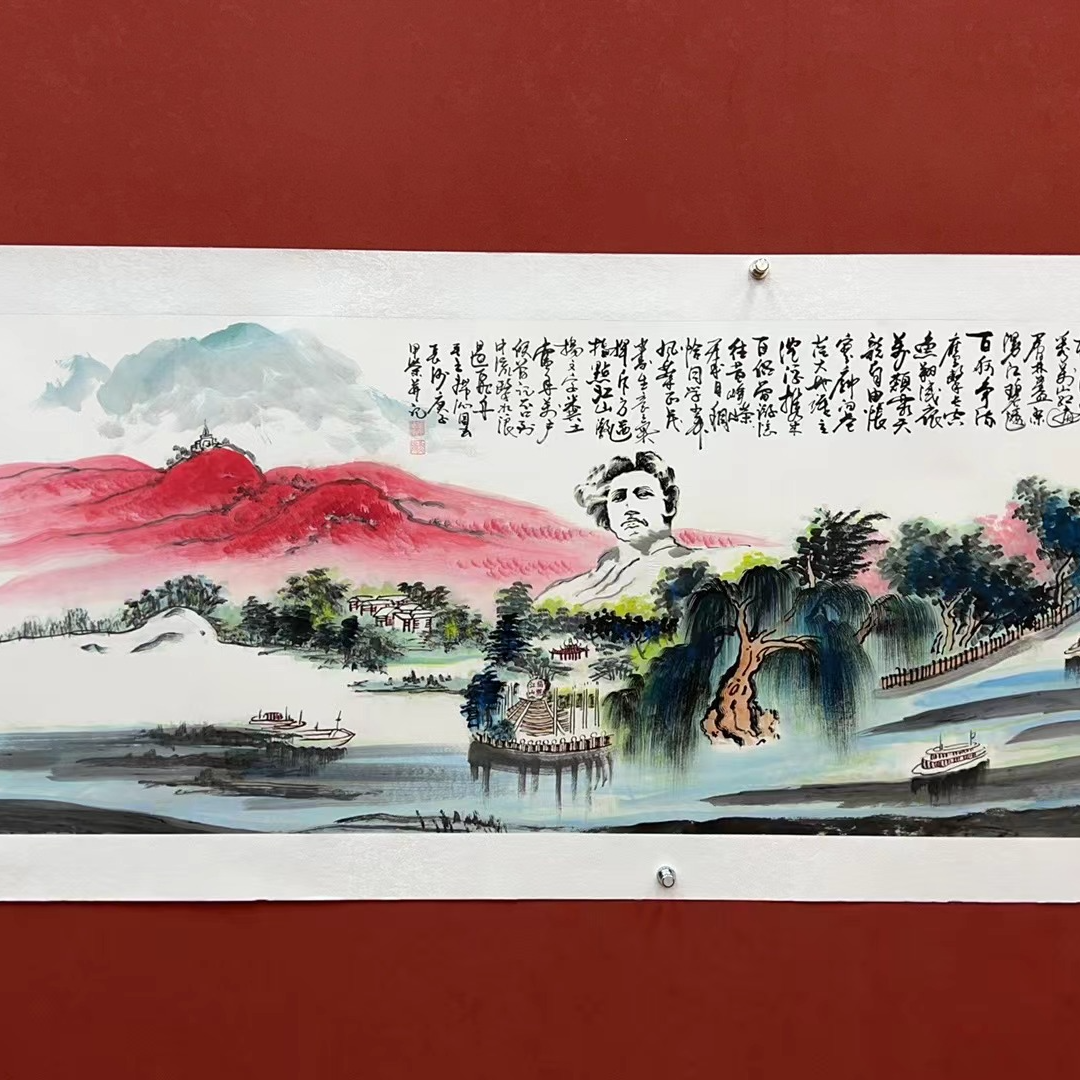 何甲荣作品 沁园春长沙 小六尺
