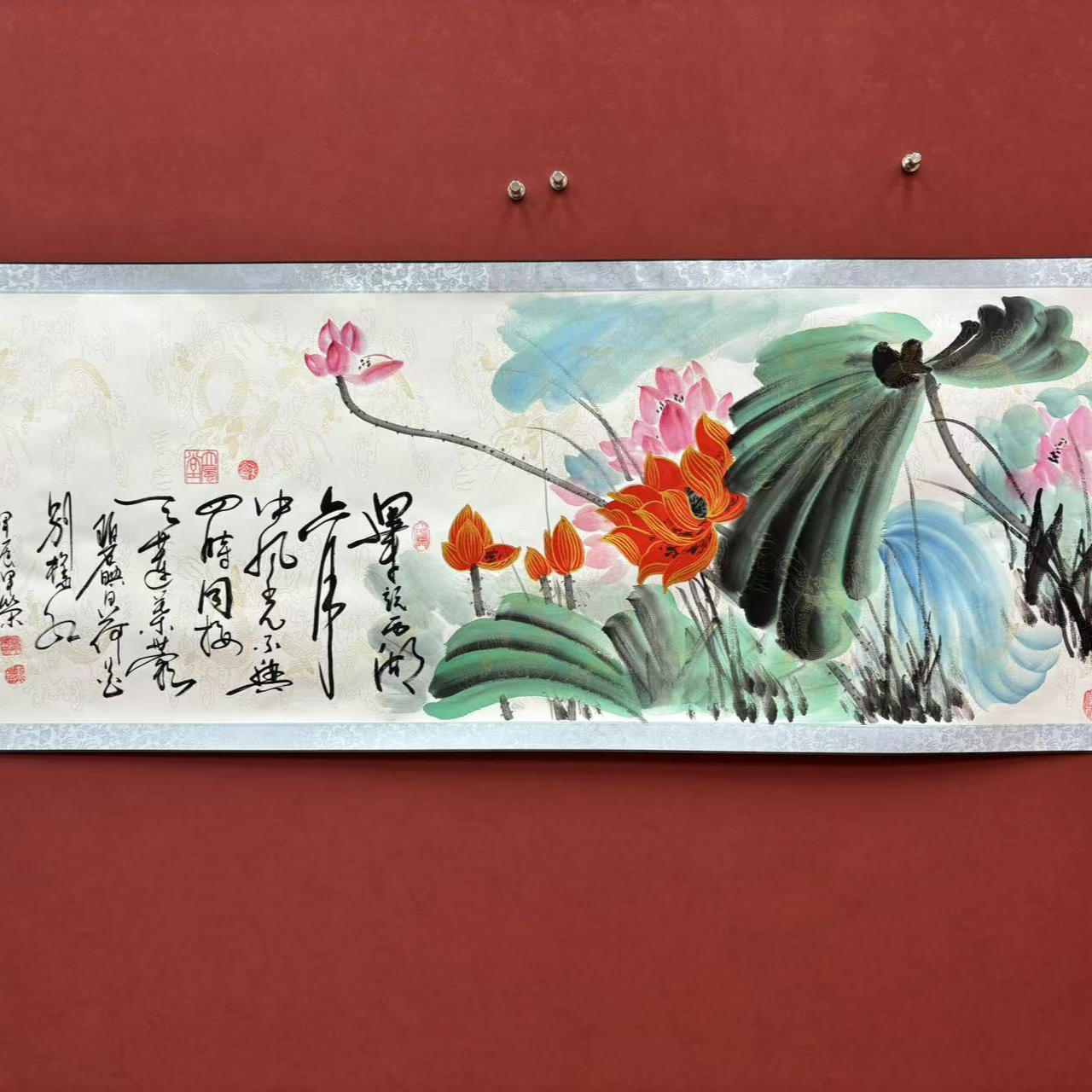 何甲荣作品 荷花 小六尺