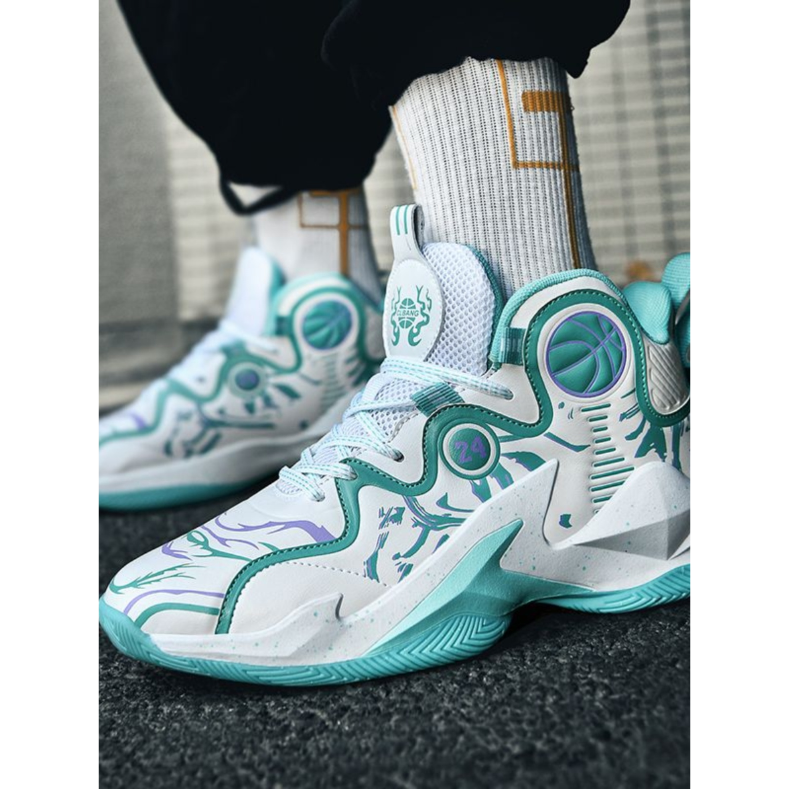 篮球鞋男摩擦有声音减震透气运动青少年鞋学生球鞋女