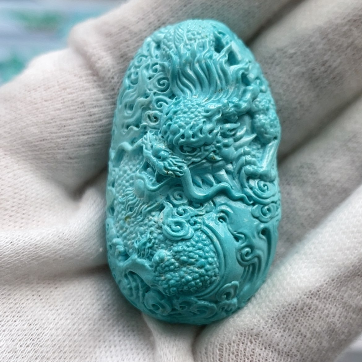 【闪购商品】绿松石珠宝奇石未镶嵌張*汇