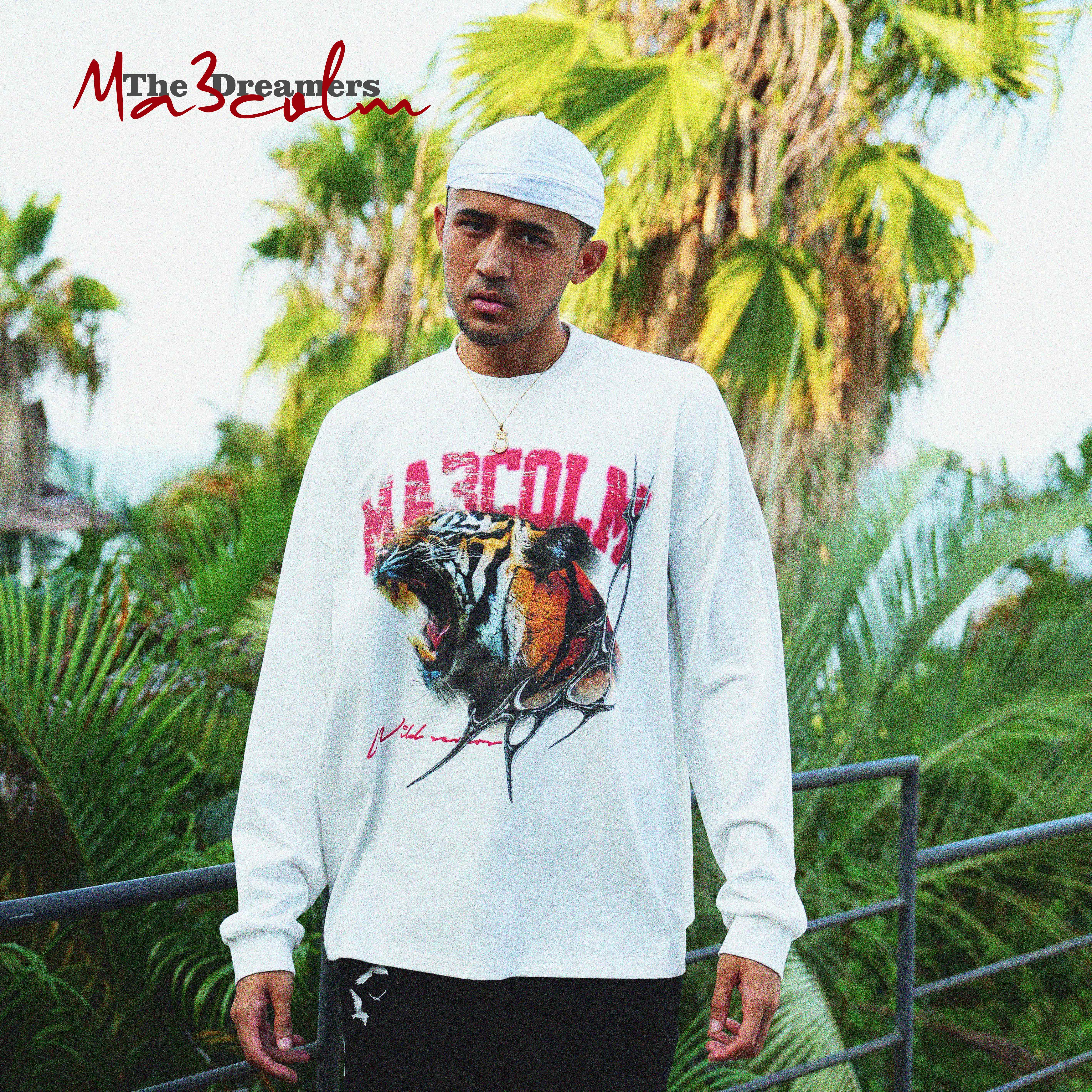 Ma3colm野兽系列老虎主题复古康利直喷街头圆领长袖卫衣卡米然