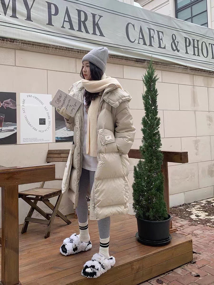 新款单口袋款加厚长款欧版外套