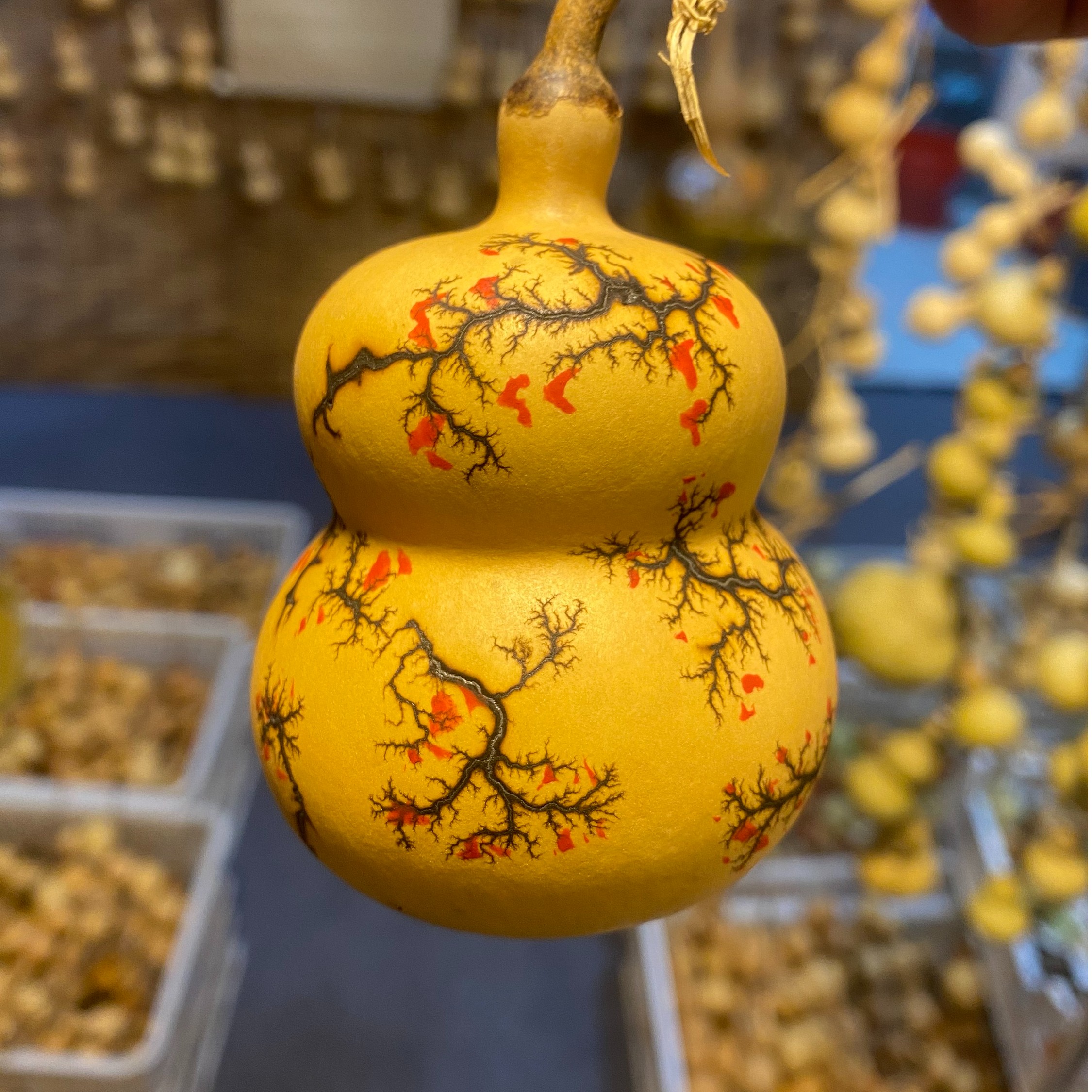 电击木葫芦烙画【山西铁皮葫芦】【雷属性】胖墩本捻天坛宫廷电击花纹