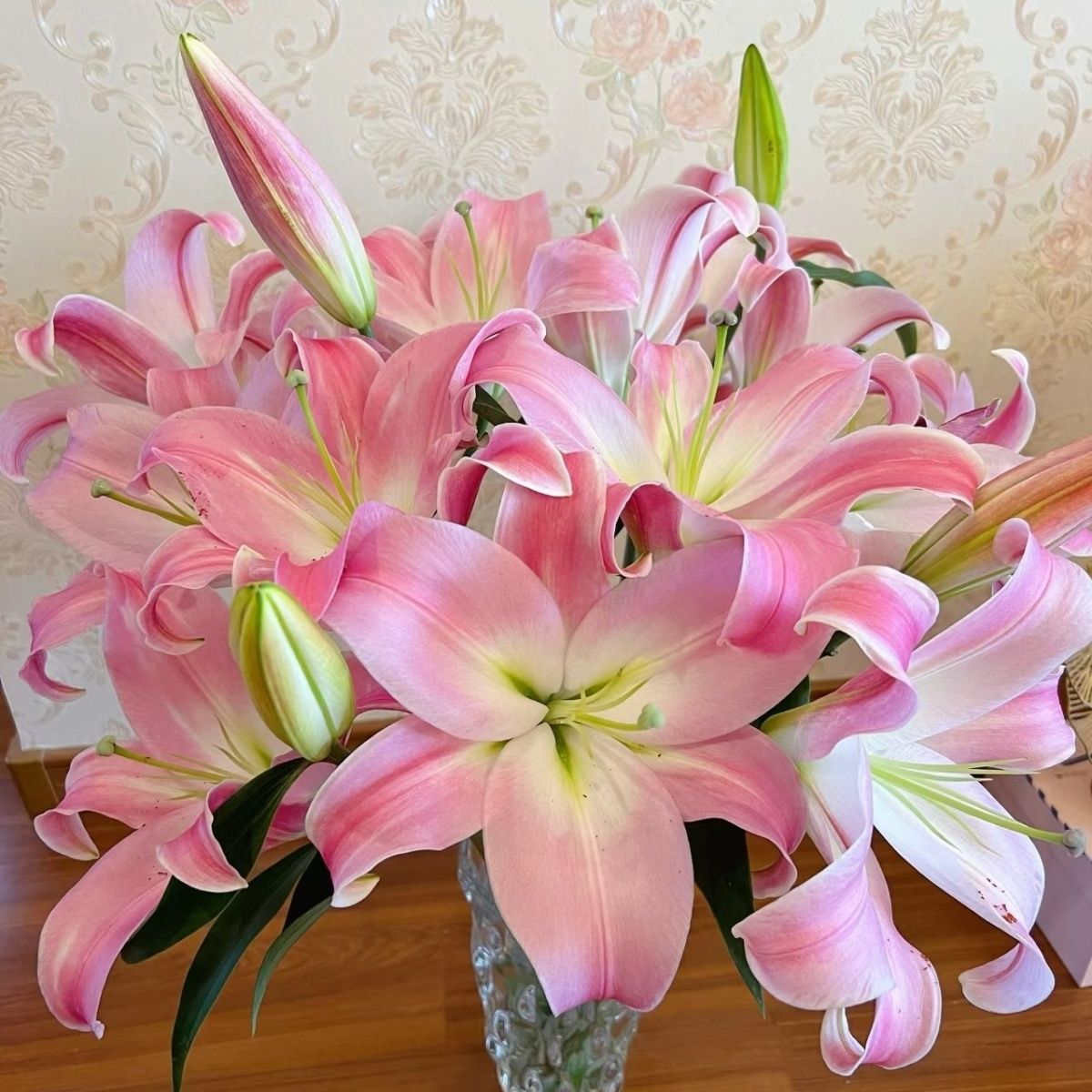 【粉红百合】东北鲜花 辽宁朝阳凌源地产粉色百合鲜切花 水养瓶插