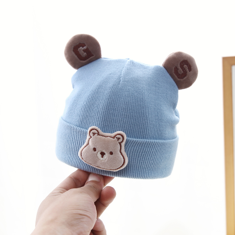 婴儿帽子秋冬款可爱超萌针织毛线帽宝宝冬季保暖洋气男宝女宝外出
