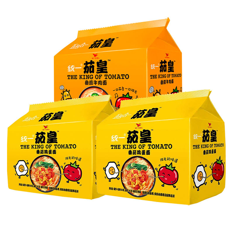 统/一茄皇方便面新疆番茄鸡蛋面方便面袋装速食品牛肉面劲道美味