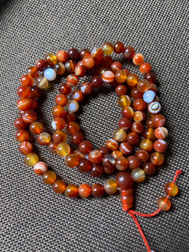 玛瑙108颗手串挂件尺寸如图