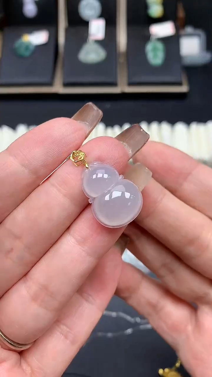 【闪购商品】翡翠吊坠(不含链)18K金镶嵌MS130477