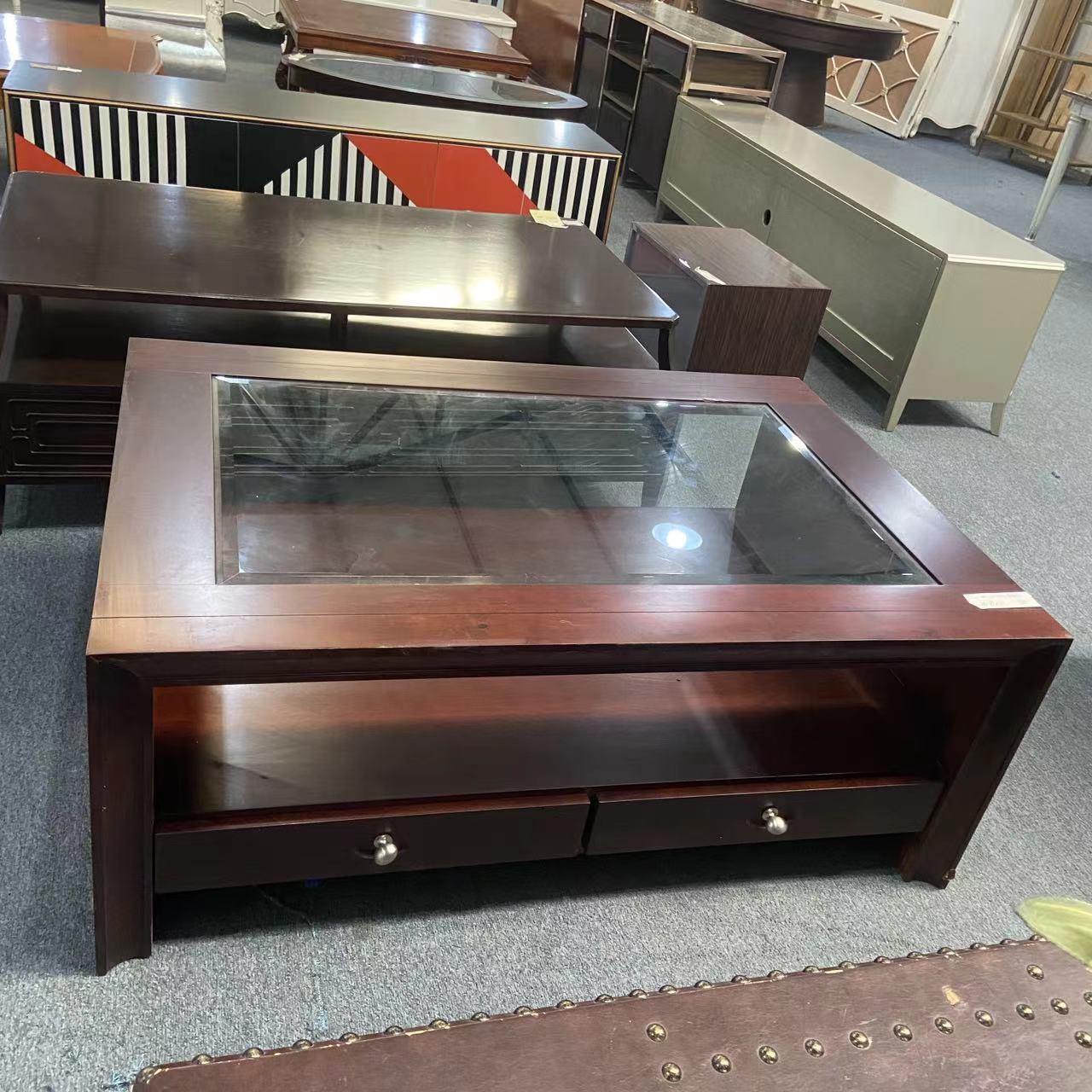 尾货家具 03-100-3-700C 长茶几 128*87*51 瑕疵处理五金生锈氧化