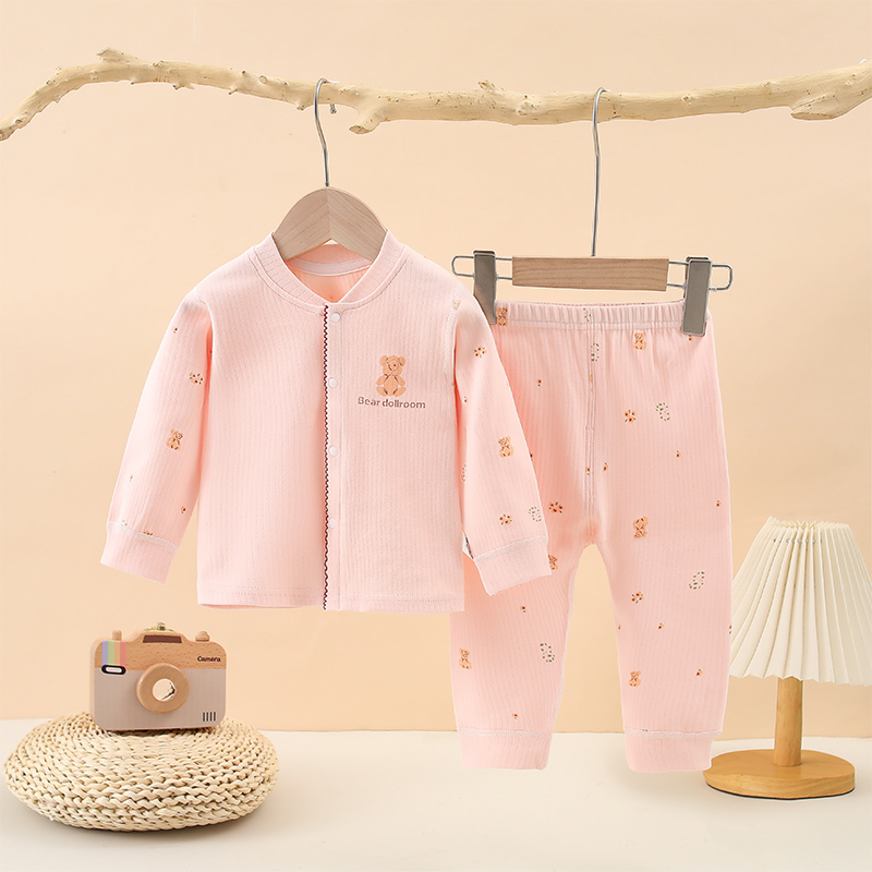 憨豆龙春季新款舒绒棉内衣套装宝宝秋衣秋裤衣服112043