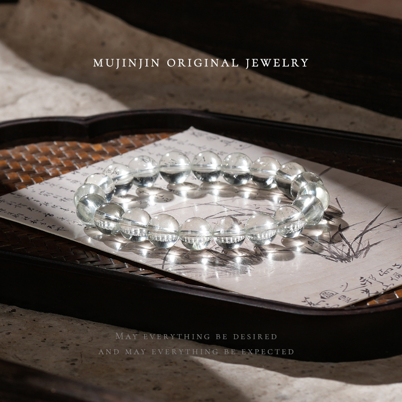 天然绿水晶手串女款约9m串珠手链时尚轻奢XL2901-A9_5-1