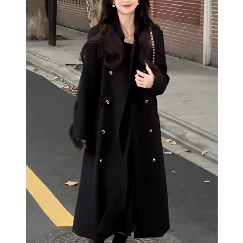 波司澄羽绒服Jin言希苏黎世家高级感赫本风气质时尚长款外套羽绒