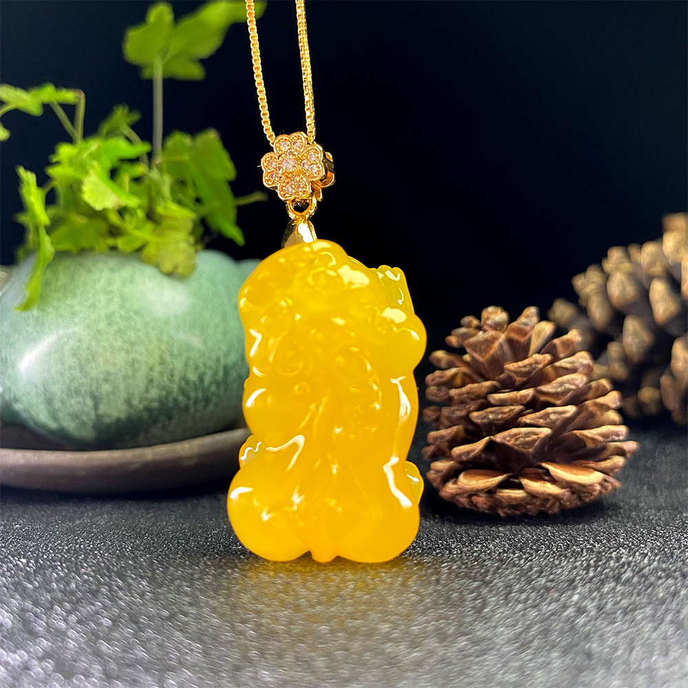 项链吊坠XL516迷你E款-小巧貔貅小型黄色精美时尚经典