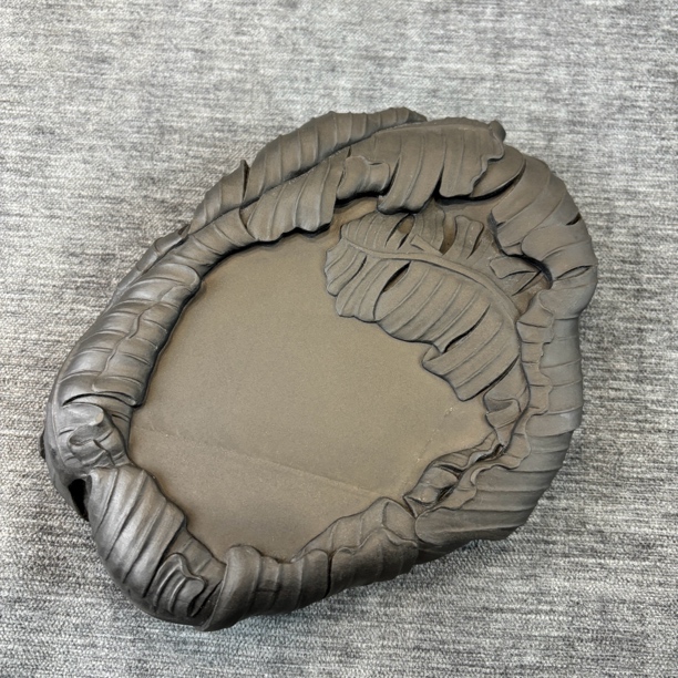 歙砚 黑龙尾蕉叶砚