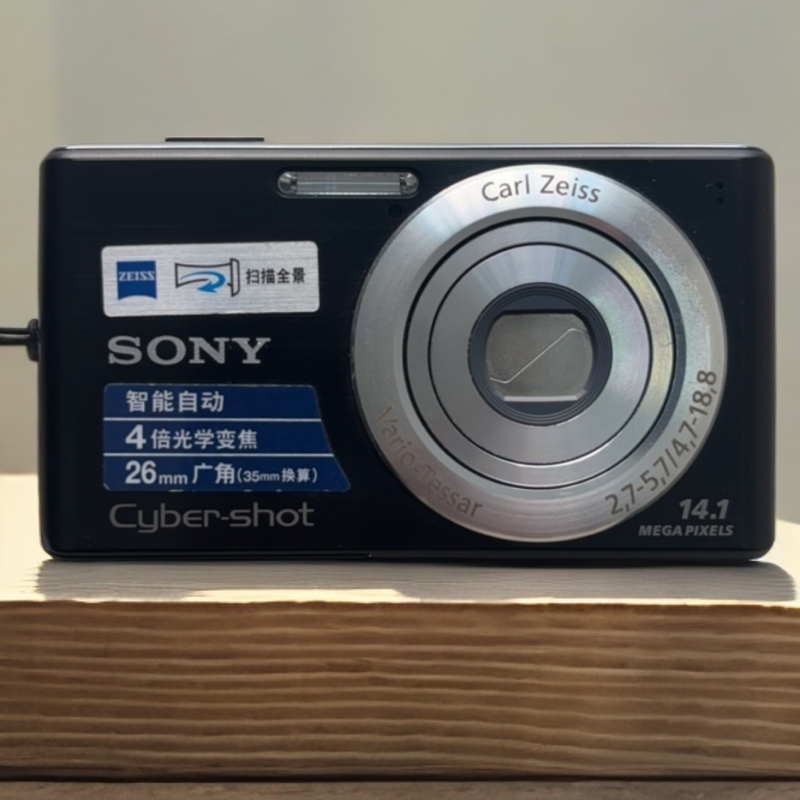 95新 Sony/索尼 Sony/索尼 W530 ccd相机 骑士黑1410万像素