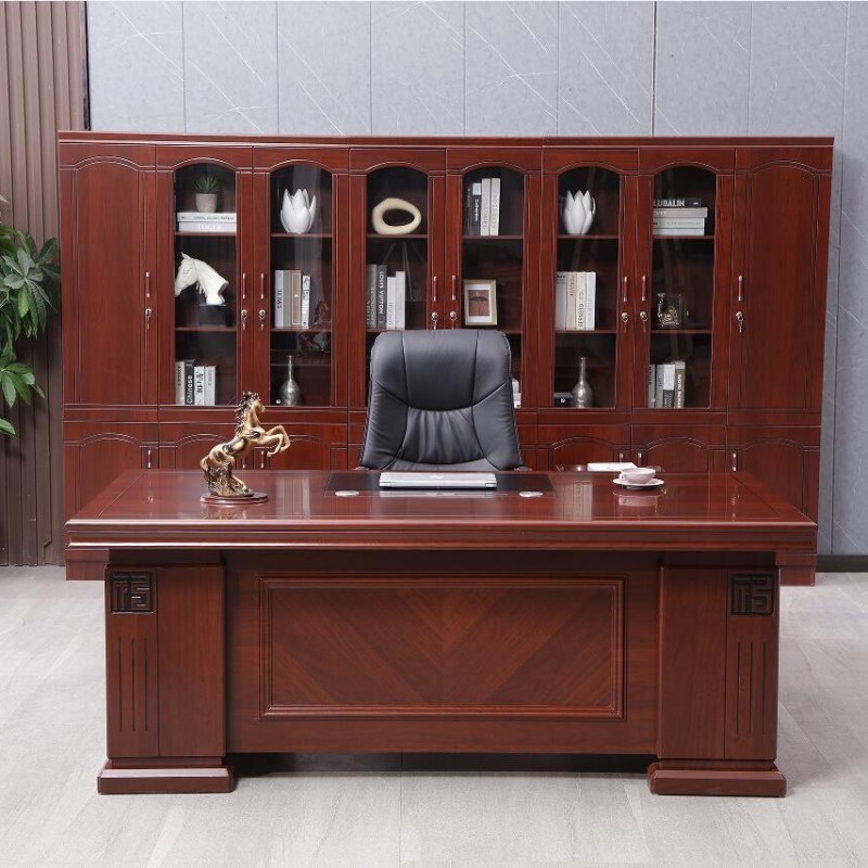 820#老板桌办公桌椅组合简约现代办公室新中式经理主管桌大班台