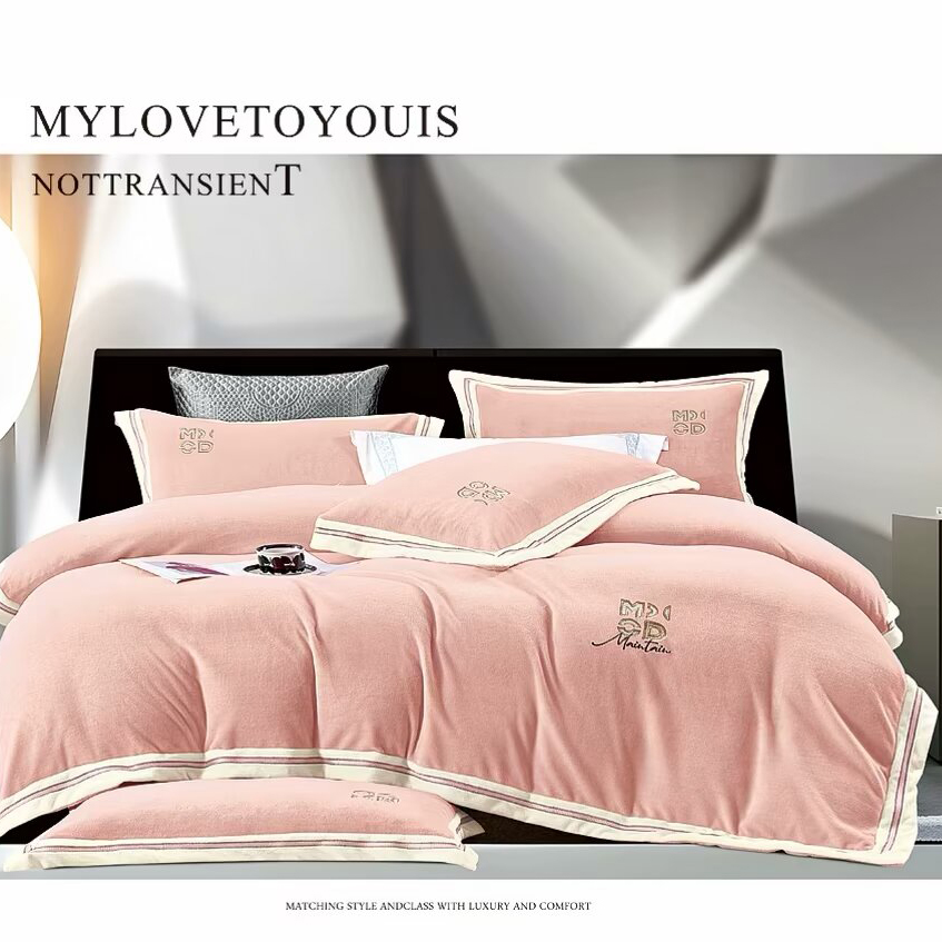 【巷子尾】米兰印象-冬季加厚牛奶绒四件套冬款2024新款法兰绒床单