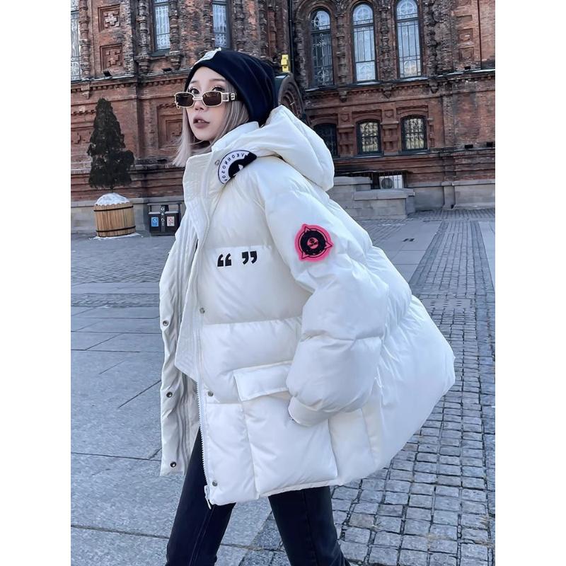 白色网红爆款羽绒服女2023年新款冬季今年爆款中长款高端奢华免洗