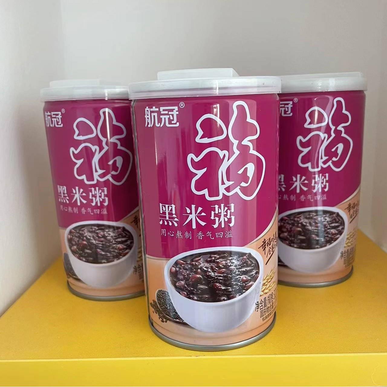 航冠黑米八宝粥免煮速食即食营养代早餐罐装五谷杂粮熬制爆款速食