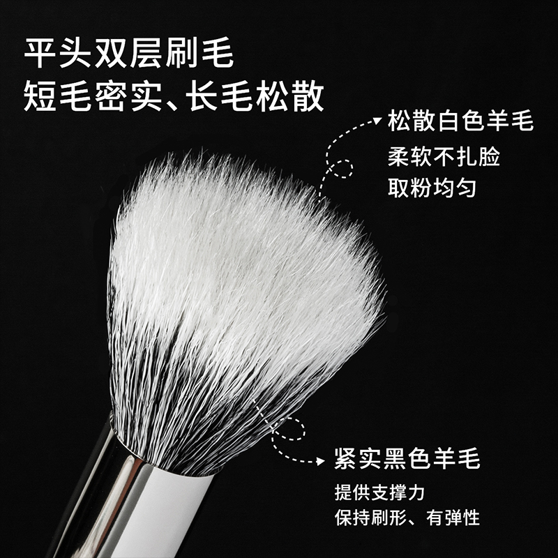 AOLANLA美国187号点彩刷柔软平头腮红专业刷号多功能散粉蜜粉刷