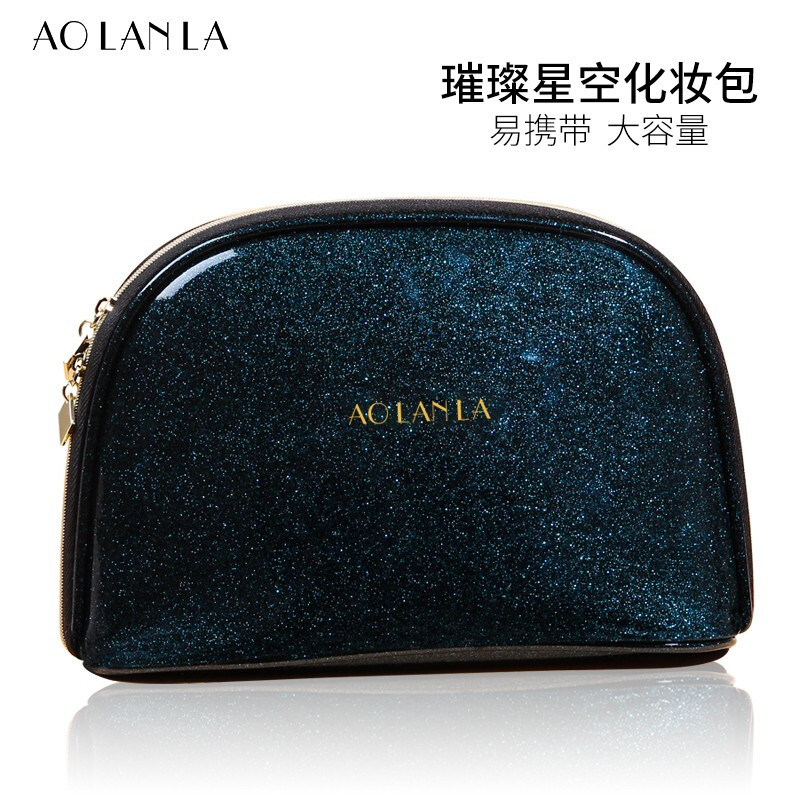 AOLANLA高档柔软化妆包便携防水小巧大容量收纳包多功能旅行包刷