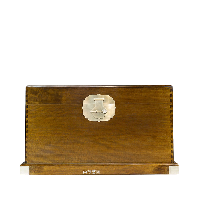 四川小叶桢楠加厚板壁加厚白铜五金件带底座可生漆擦蜡台式字画箱