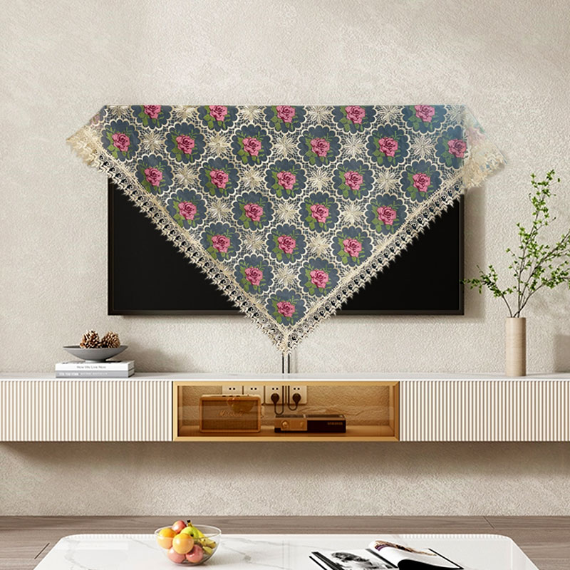 福利2410-10【140*140cm】立体十字绣桌布玻璃纱电视盖布茶桌盖巾