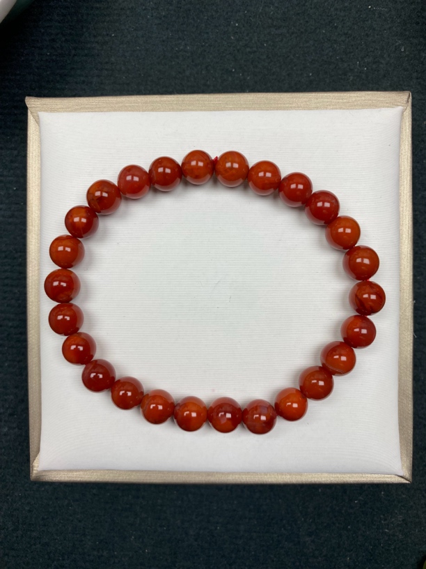 南红满肉火焰纹8mm