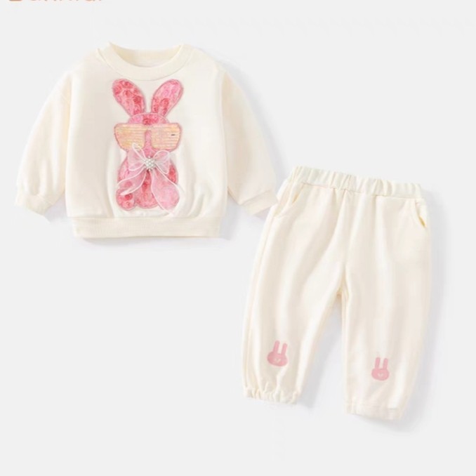 7097女童运动春秋季新款洋气时髦童装儿童卫衣两件套装