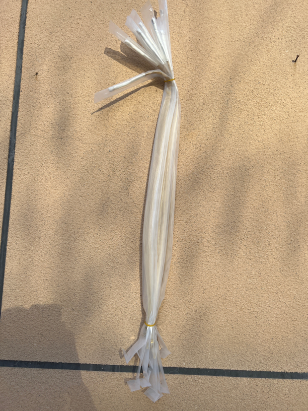 二胡弓毛标配84厘米琴弓，白尾弓毛，纯马尾白弓毛