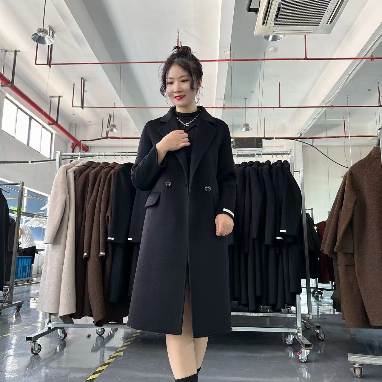 9831气质时尚百搭羊绒大衣