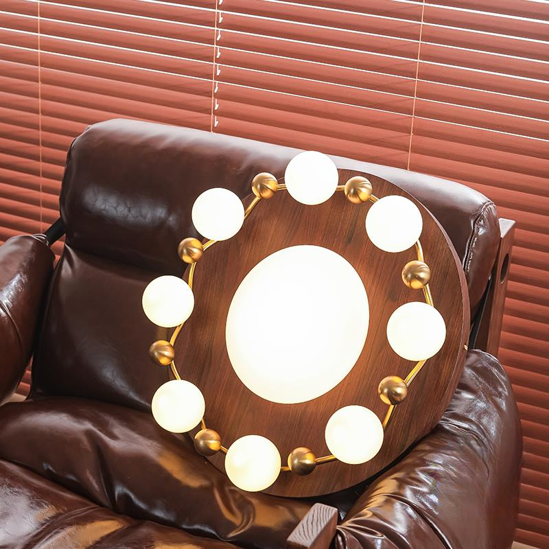 护眼卧室吸顶灯中古设计师主卧房间灯具现代简约全光谱书房灯具