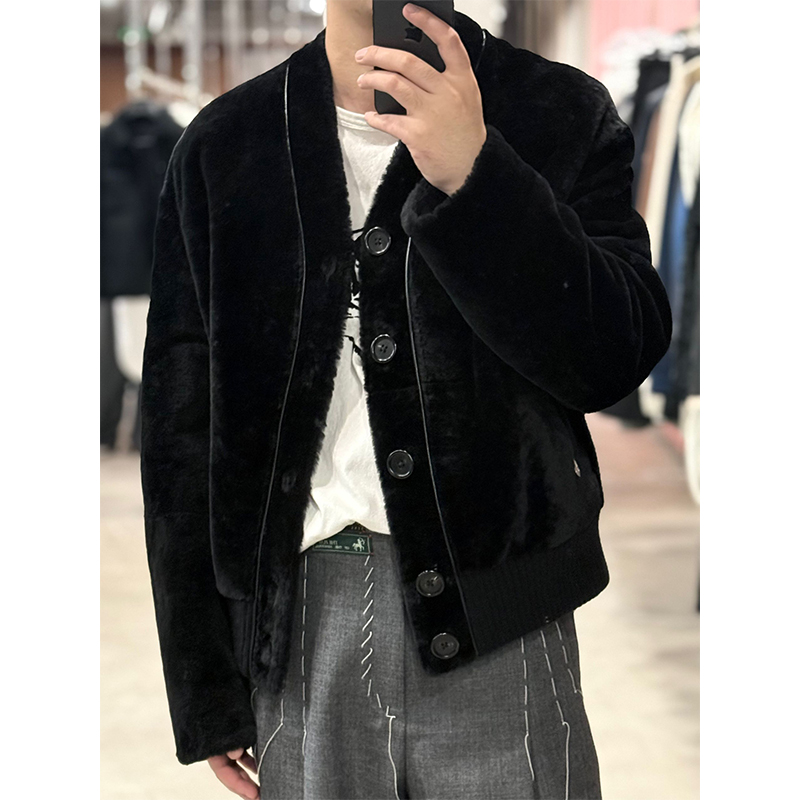 97550爱玛人士”西班牙拉贡 黑珍珠Lechal crust”小羊羔皮毛一体