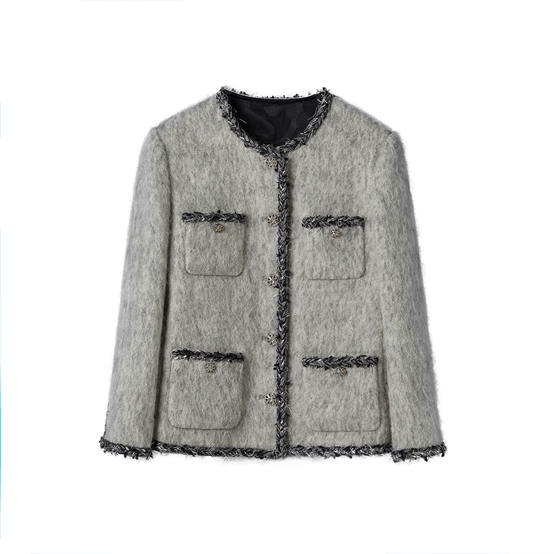 【灰色星空】鹅绒服-凯文冬季羽绒高级灰百搭保暖显瘦小香风外套女