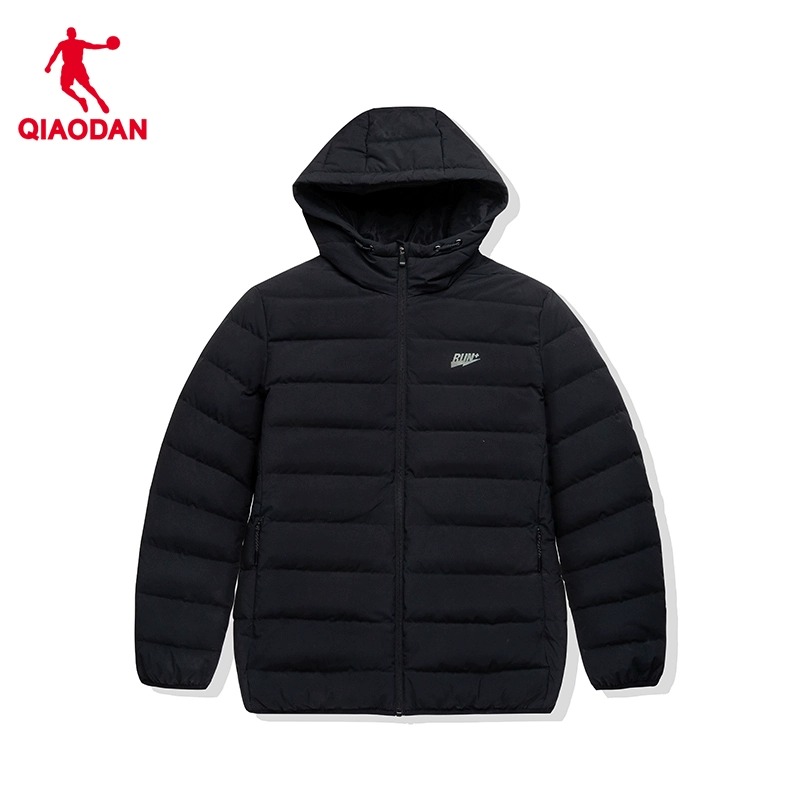 乔丹羽绒服男士冬季款户外防风防泼水加厚保暖防寒连帽运动外套