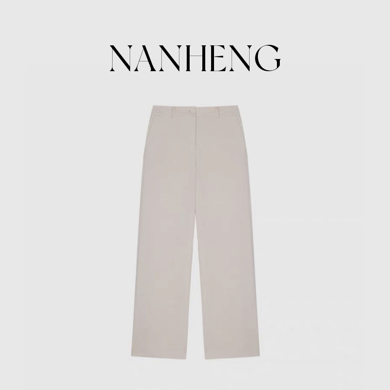 081901女装24早秋环保种植棉牦牛绒双面布直筒裤