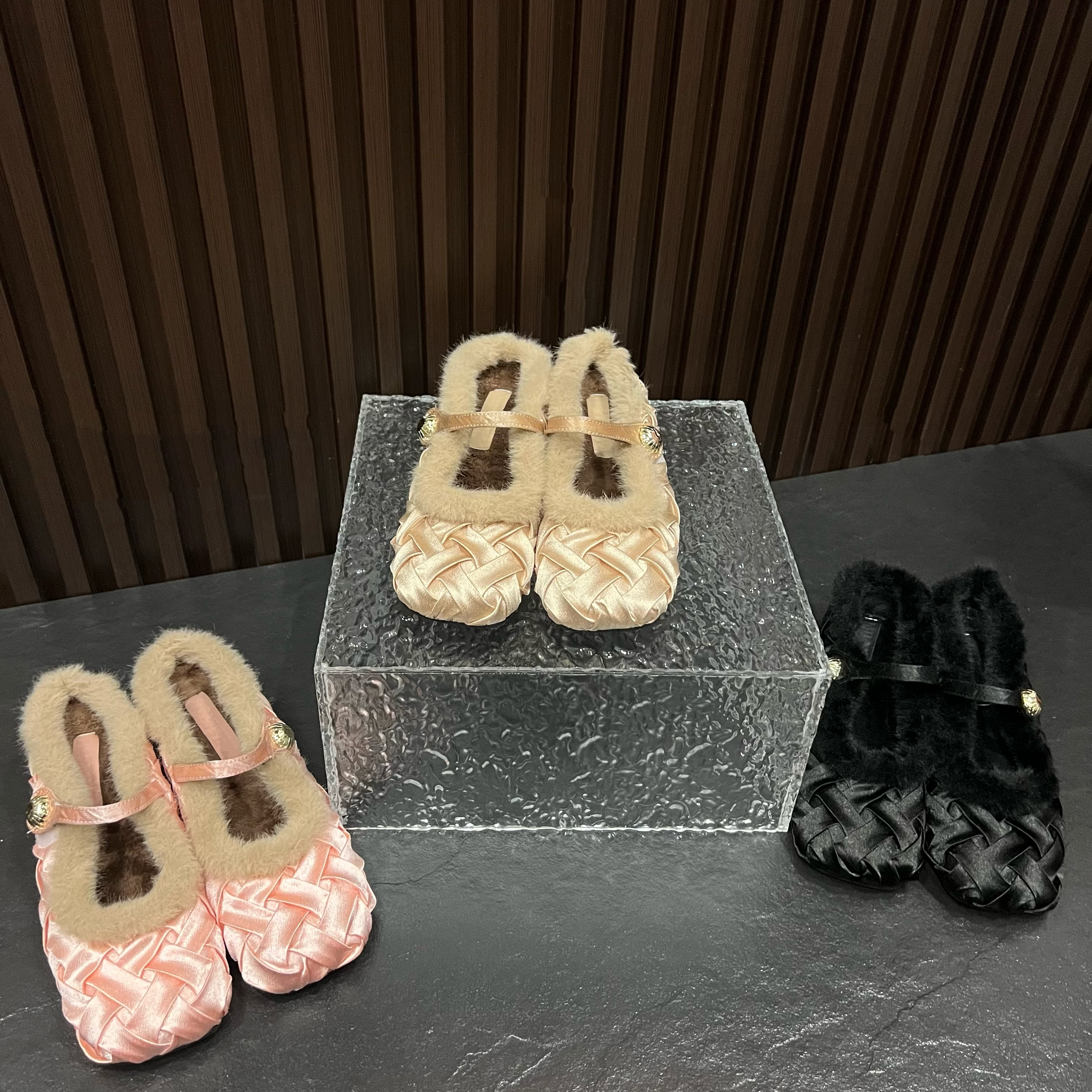 回力瑞2023新款爆款小香风玛丽珍冬季加绒加棉女鞋子外穿加绒棉包
