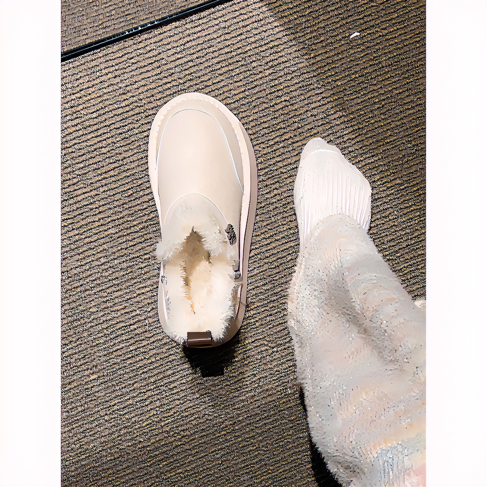 回力瑞东北雪地靴短靴2023冬季新款加绒加厚皮面厚底防水防滑棉靴