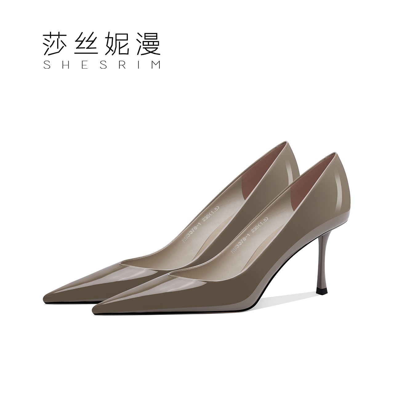 27-【千千推荐】2023春季新款时尚百搭铁头女单鞋细跟气质漆皮女鞋