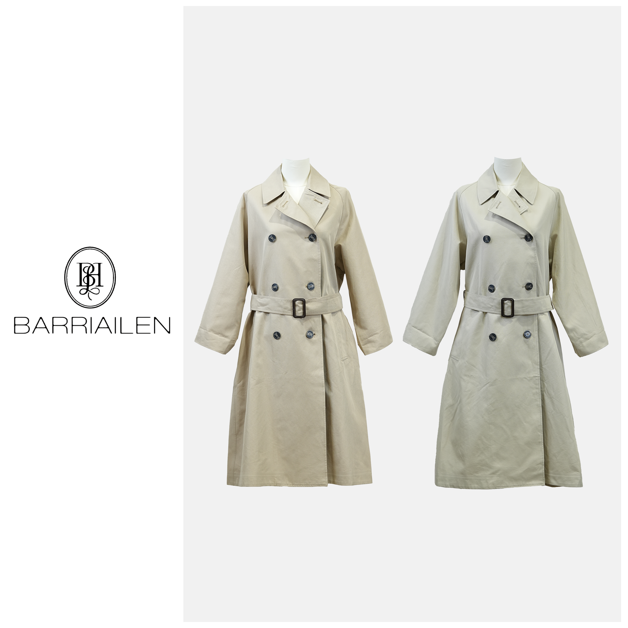 BARRIAILEN | 长款百搭风衣外套-246706